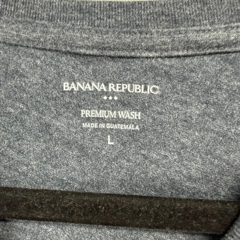 Banana‎ Republic Premium Wash T Shirt Mens Large Tall Gray Crew Neck Casual Tee